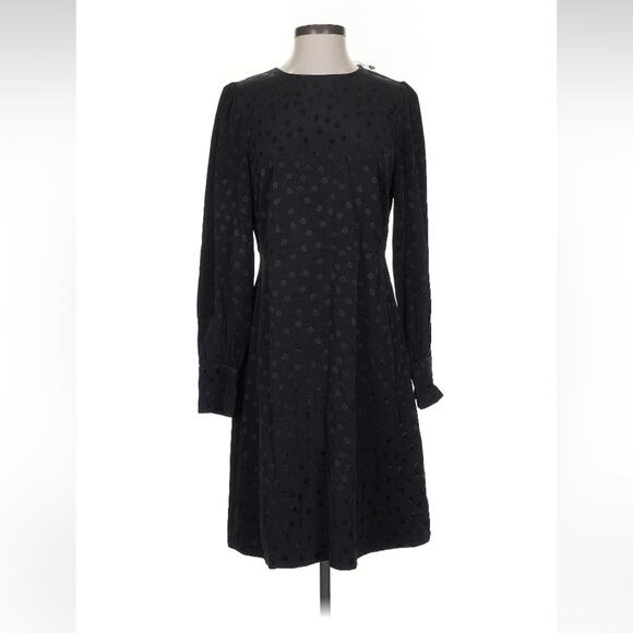 J. Crew black Jacquard Floral Dot Shift Dress - Picture 5 of 14